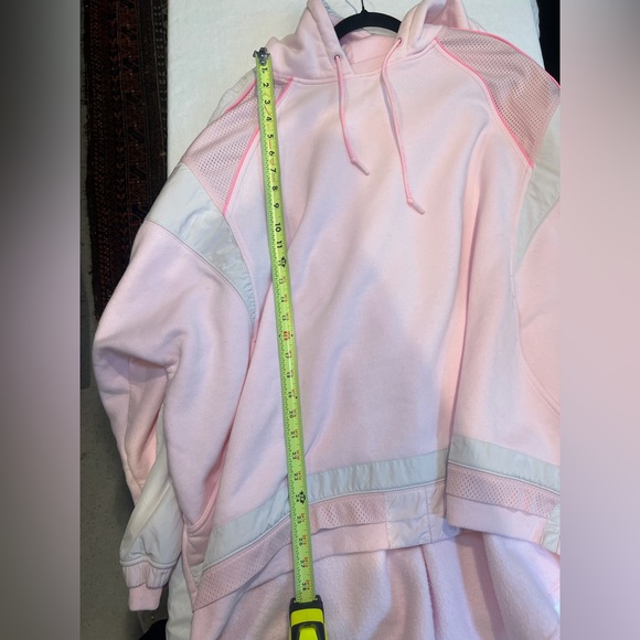 Free People Movement Racing Stripes Pullover Hoodie in Heirloom Pink - Picture 6 of 7